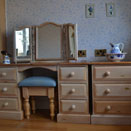 Handcrafted dressing table and chest of drawers