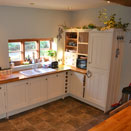 Bespoke kitchen with oak worktops