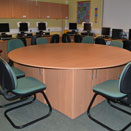 Handcrafted circular meeting room table