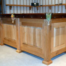 Bespoke oak pool table at business in Chester